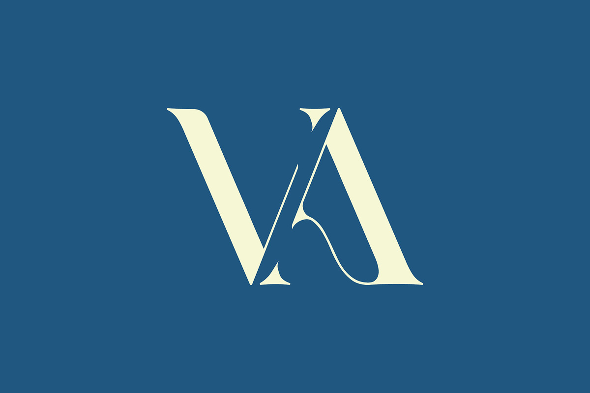 Stylish VA Monogram Logo in Blue Ton, a Branding & Logo Template by Salman Shop (Photo 2 of 4)