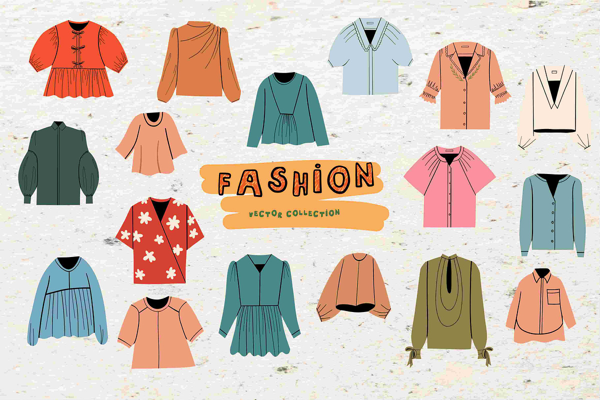 Fashion Vector Collection + Font, a Decorative Illustration by Anada Arty (Photo 3 of 10)