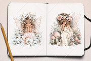 Cute Forest Fairy PNG Clipart Bundle, a Seasonal Illustration by Canvas Craft (Thumbnail 8 of 10)