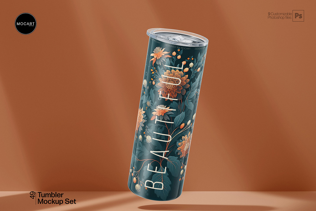 Tumbler Mockup Set v2, a Cups & Container Mockup by Mocart (Photo 8 of 11)