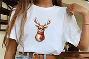 Funny Christmas Watercolor Clipart, an Illustration by CrexoraLab (Thumbnail 3 of 5)