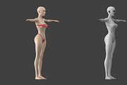 Stylized Female 01 T-Pose Base Mesh, a Characters & Person 3D Model by VK Studio (Thumbnail 4 of 28)