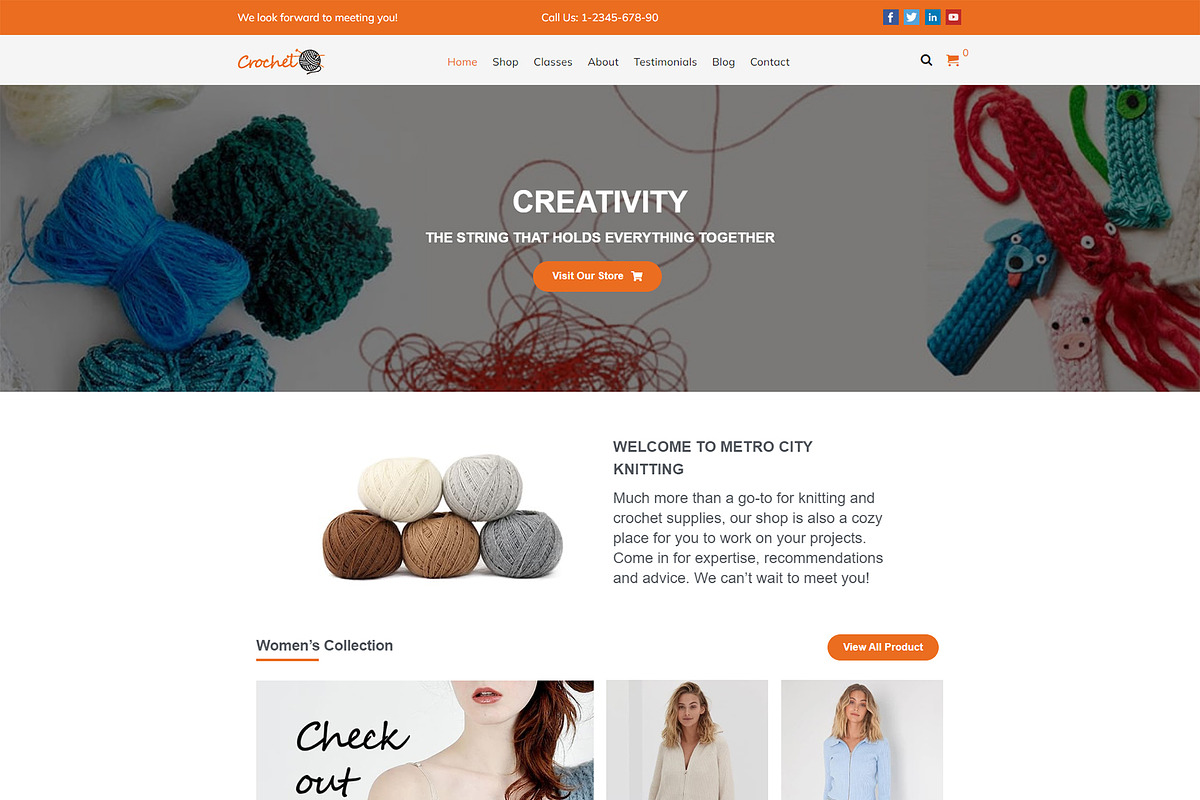 Crochet – Creative Business WP Theme, a WordPress Template by Your Theme Shop (Photo 1 of 6)