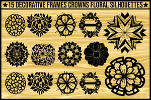 Decorative Floral Frame Silhouette S, an Illustration by Designer_Momina