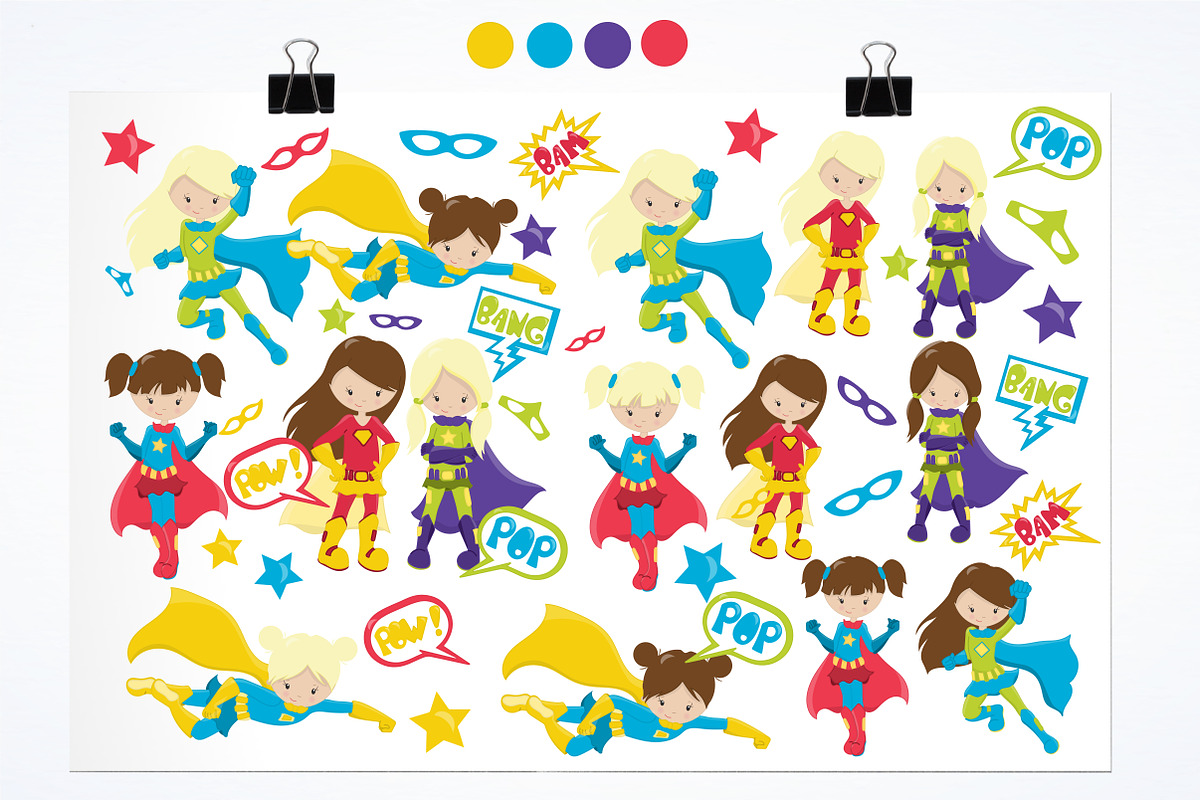 Super Hero illustration pack, an Illustration by PrettyBundles (Photo 2 of 5)