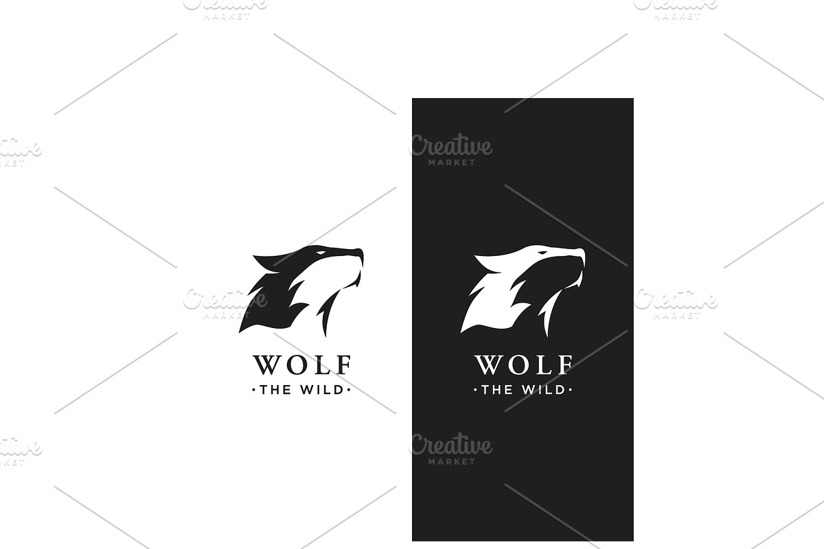 Snarling wolf head logo design., a Branding & Logo Template by LOGOCREATIVE