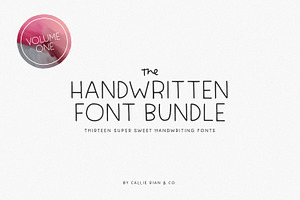 The Handwritten Font Bundle Vol. 1