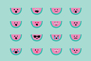Watermelon Emojis, an Emoji Icon by Kanga & Moose (Thumbnail 2 of 4)