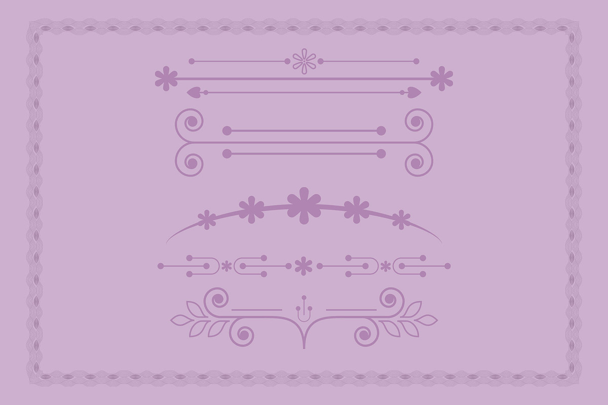 Floral Elements Dividers Collection, a Decorative Illustration by Photoshop Action (Photo 6 of 6)
