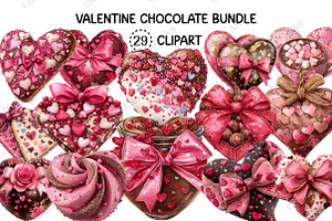 Valentine Chocolate Clipart Bundle, an Illustration by Creative Art