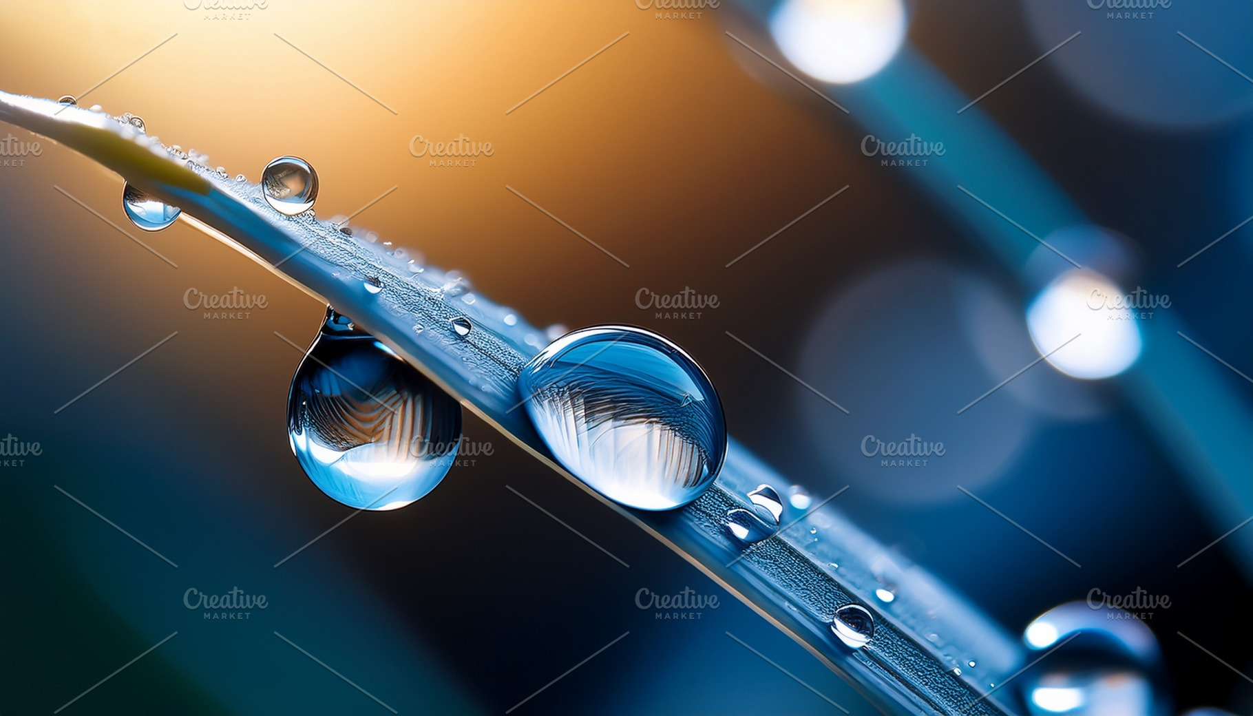 drops of dew AI generated, a Photo by WorldOfPhotos