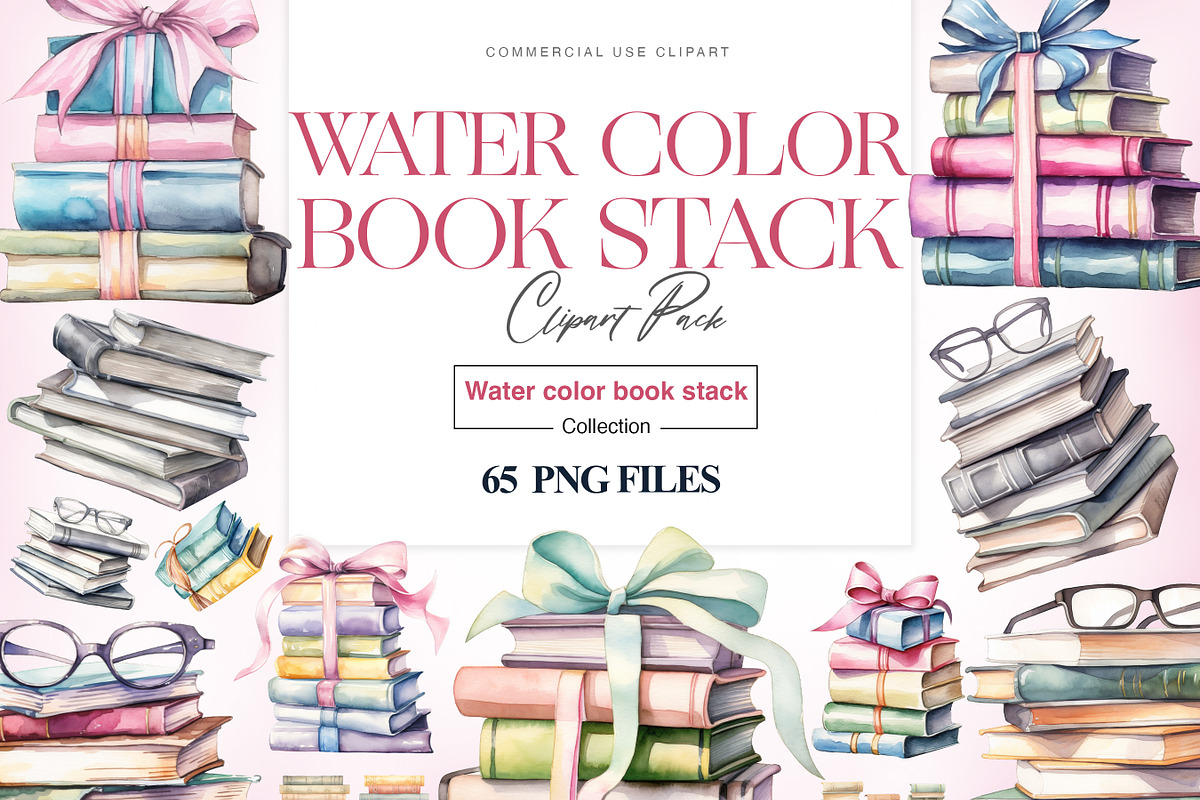 Stack of Books Clipart| Floral Books, an Education Illustration by BrushstrokeArtGB (Photo 1 of 9)