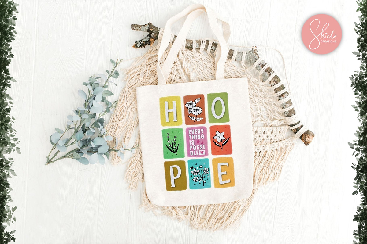 HOPE - Positive Vibes PNG Clipart, a Decorative Illustration by shielscreations (Photo 8 of 15)