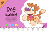 Cartoon Dog Walking. Clipart., an Animal Illustration by KENO Mascots (Thumbnail 1 of 3)