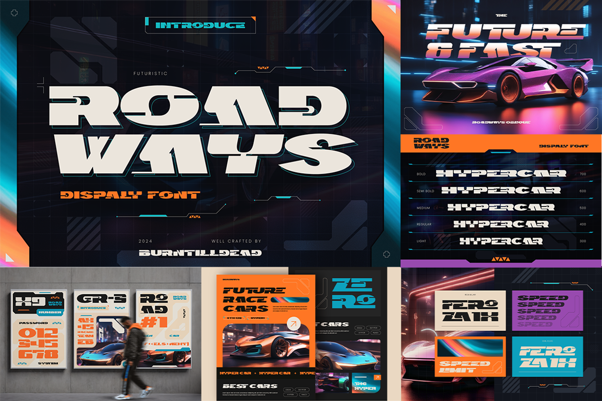 Futuristic Sport Font Bundle, a Sans Serif Font by Burntilldead (Photo 6 of 10)