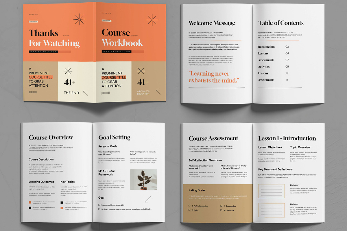 Course Workbook Template, a Brochure Template by MightyDesign (Photo 2 of 6)