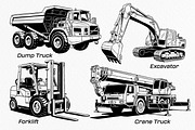 Heavy Vehicle Hand-Drawn Vector, a Transportation Illustration by Tekuni (Thumbnail 6 of 9)