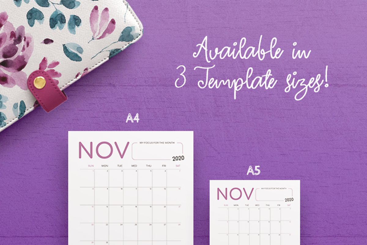 2022-2024 Calendar InDesign Template, a Templates & Theme by Janice Designs (Photo 6 of 8)