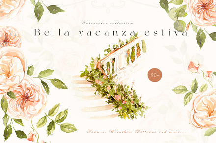 Watercolor wedding flowers
