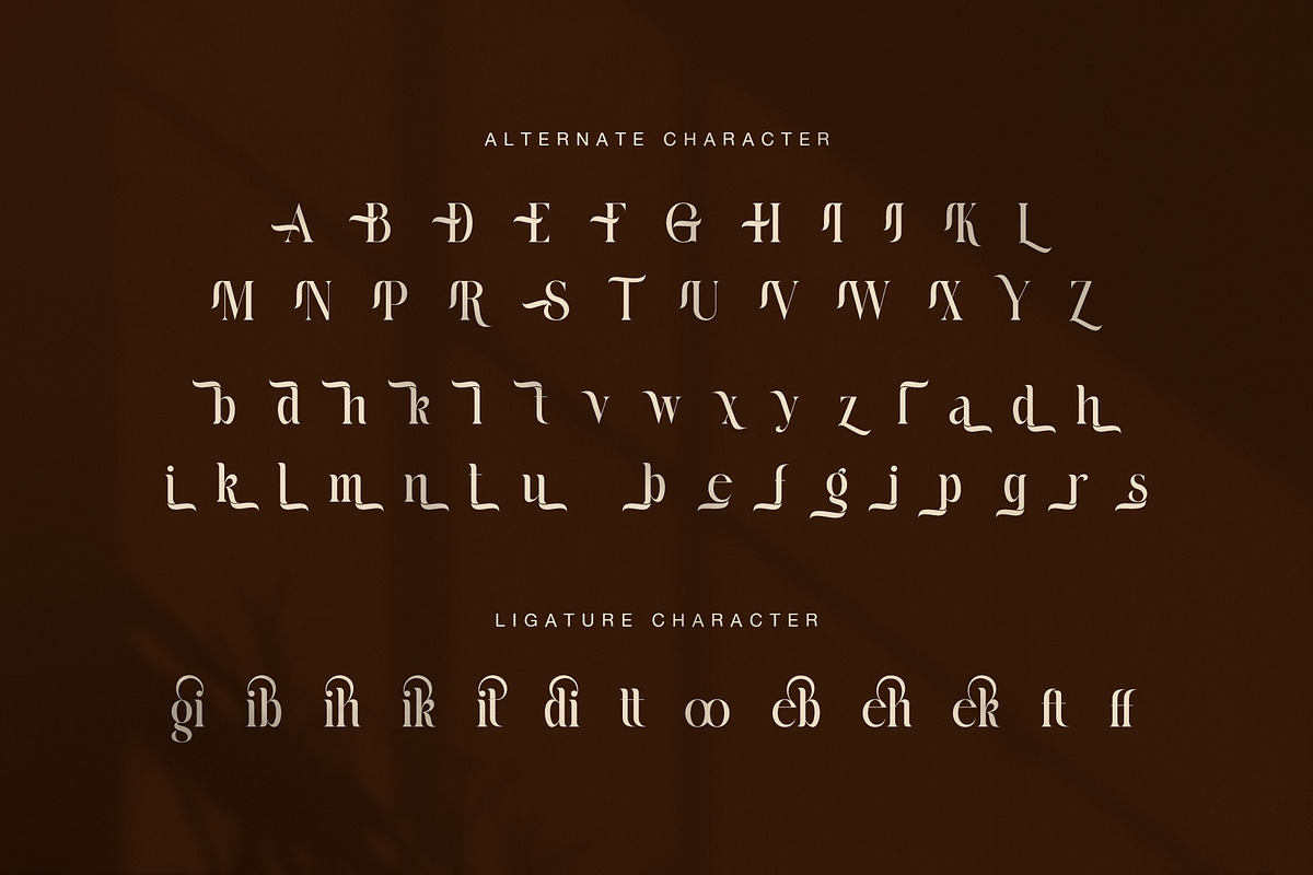 Malika Elegant Ligature Serif Font, a Font by Graphicxell (Photo 7 of 7)