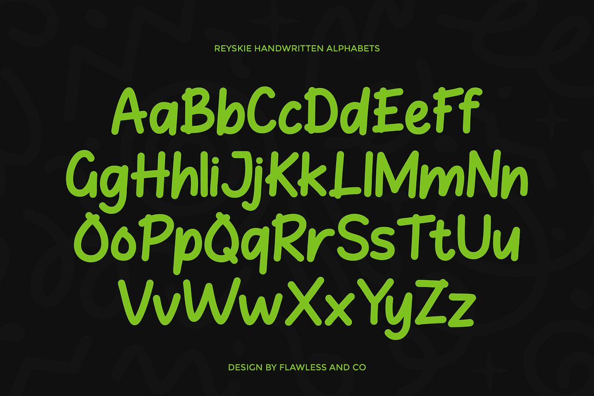 Reyskie - Unique Handwritten Font, a Handwritten Font by Flawless And Co (Photo 8 of 10)