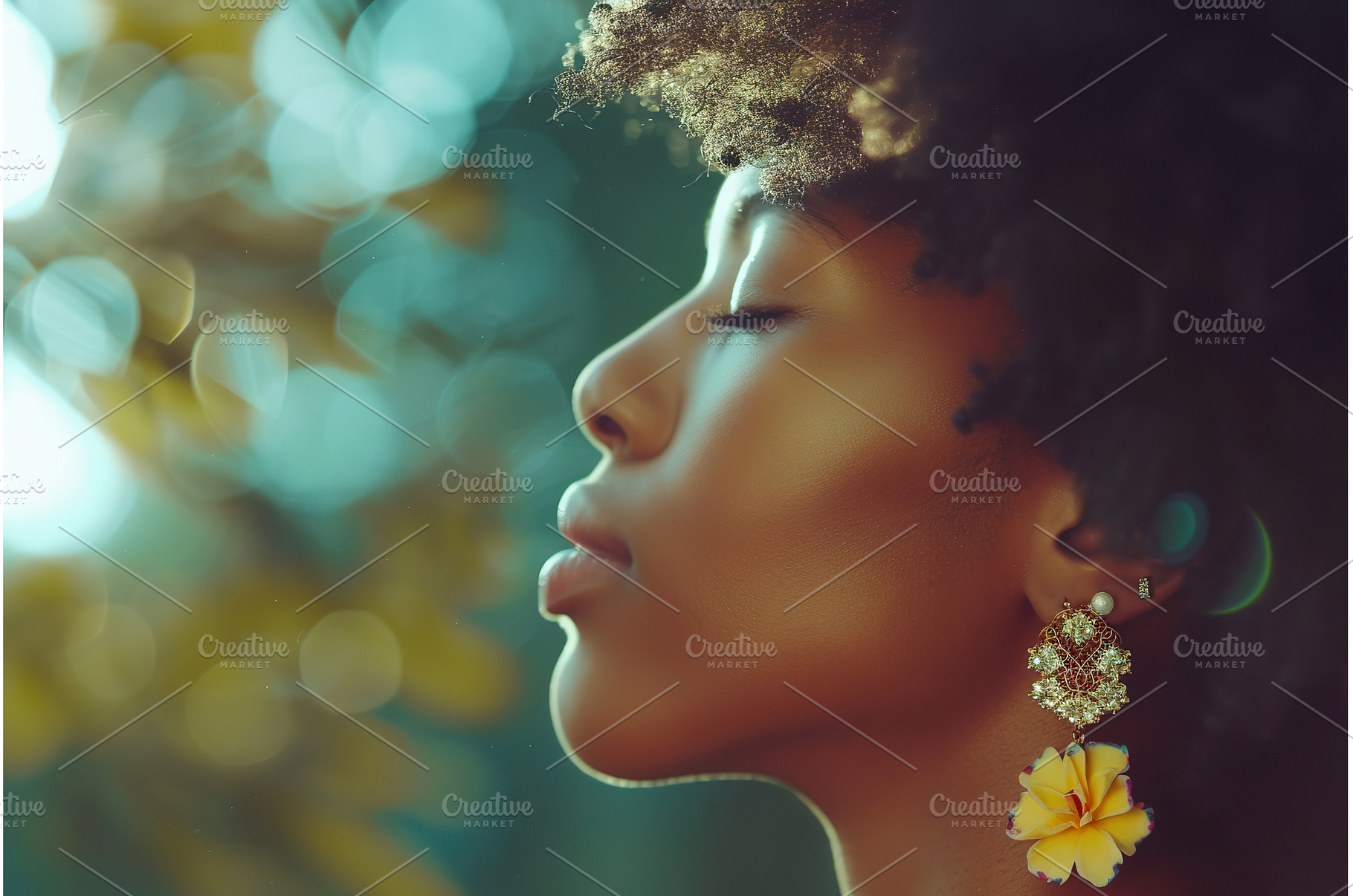 Profile of an African woman with a, a Beauty & Fashion Photo by Lermont51