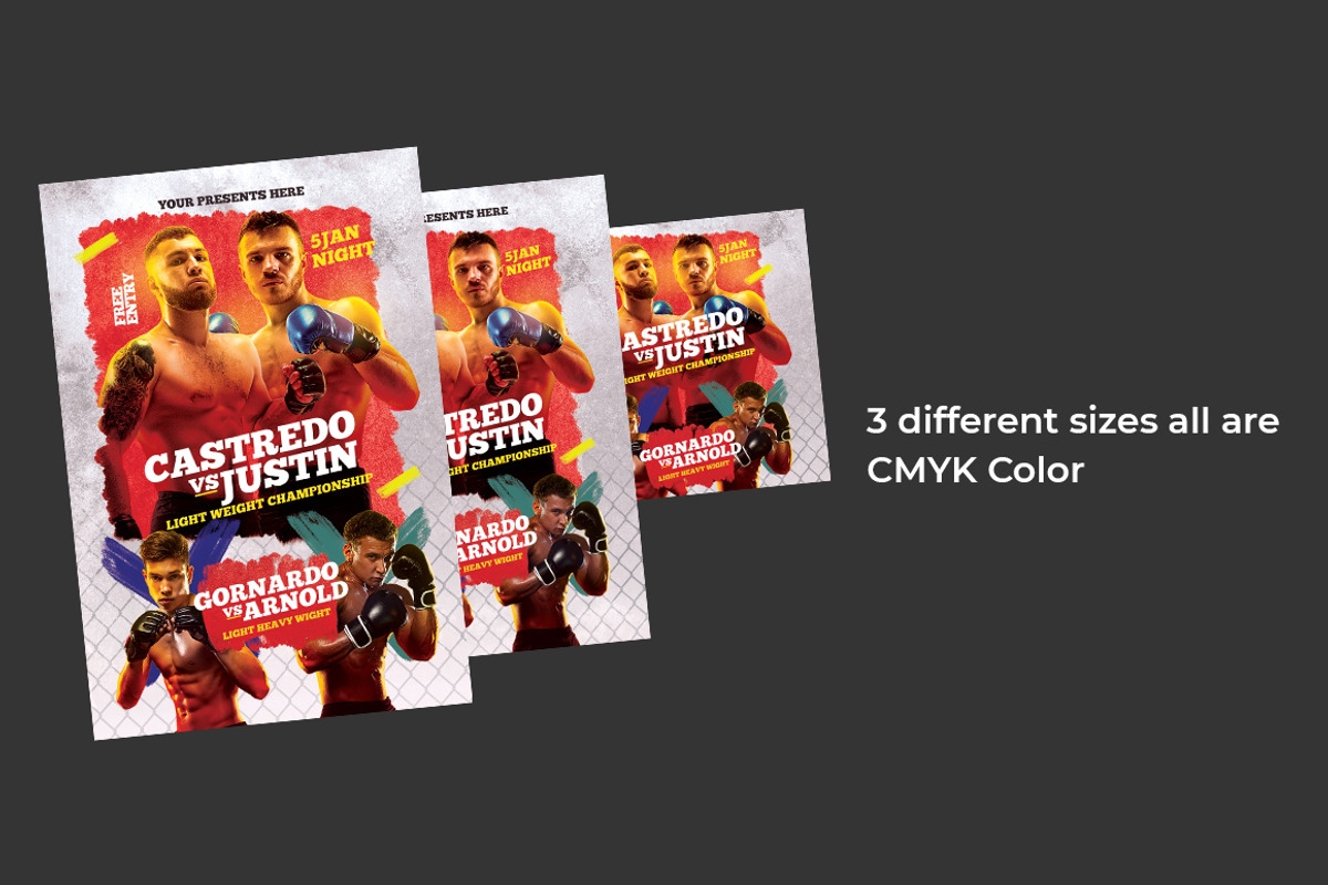 Boxing Flyer Template, a Flyer Template by bunebx (Photo 6 of 7)
