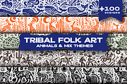 Vintage Animals and Pets Folk Art, a Decorative Illustration by devastd (Thumbnail 1 of 29)