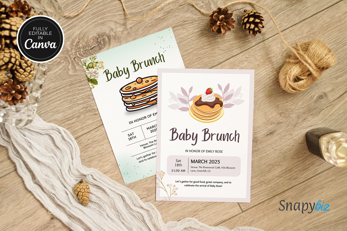 Brunch Shower Invitation Template, an Invitation Template by Snapybiz (Photo 8 of 8)