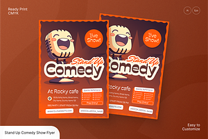 Stand Up Comedy Show Flyer, a Flyer Template by Annora Studio