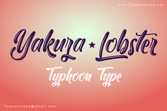 Yakuza Lobster font preview 3