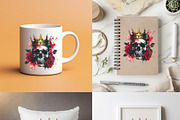 Skull wearing a crown with red rose., a Person Illustration by yod67 (Thumbnail 3 of 7)