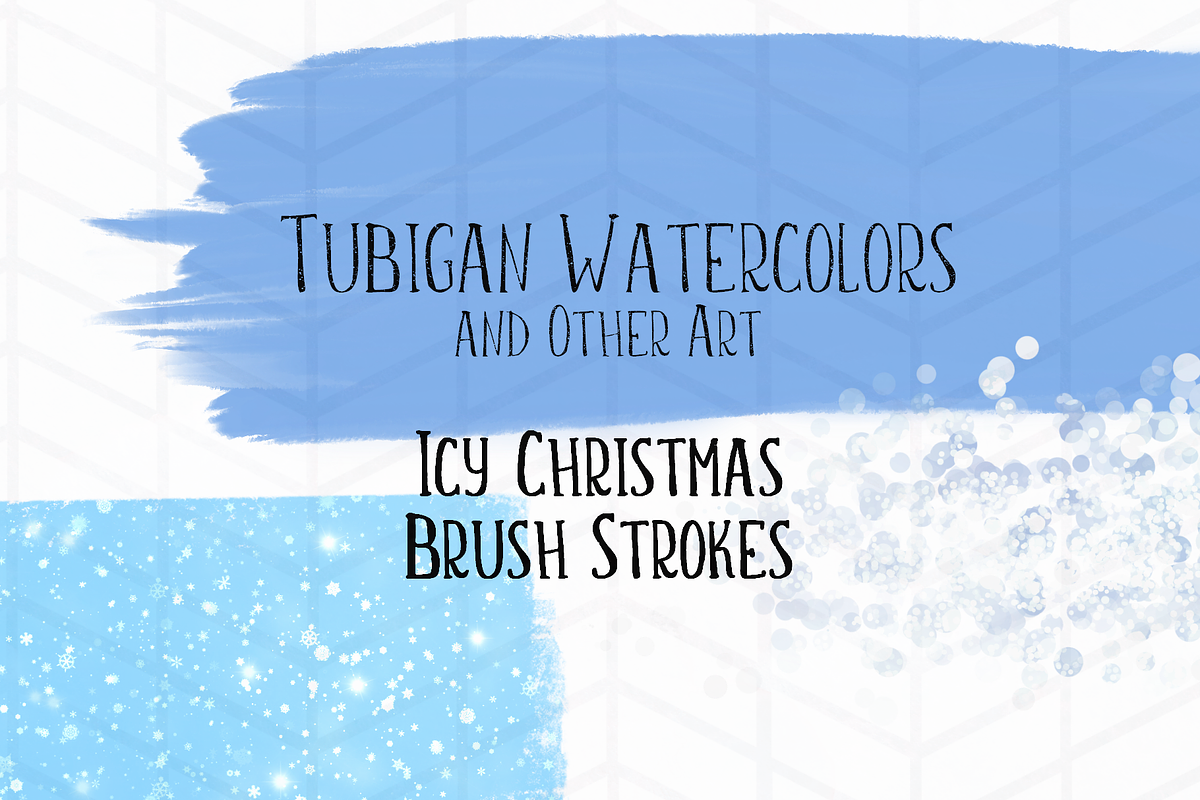 8 Brush Strokes for an Icy Christmas, a Texture Graphic by Tubigan Art (Photo 2 of 4)