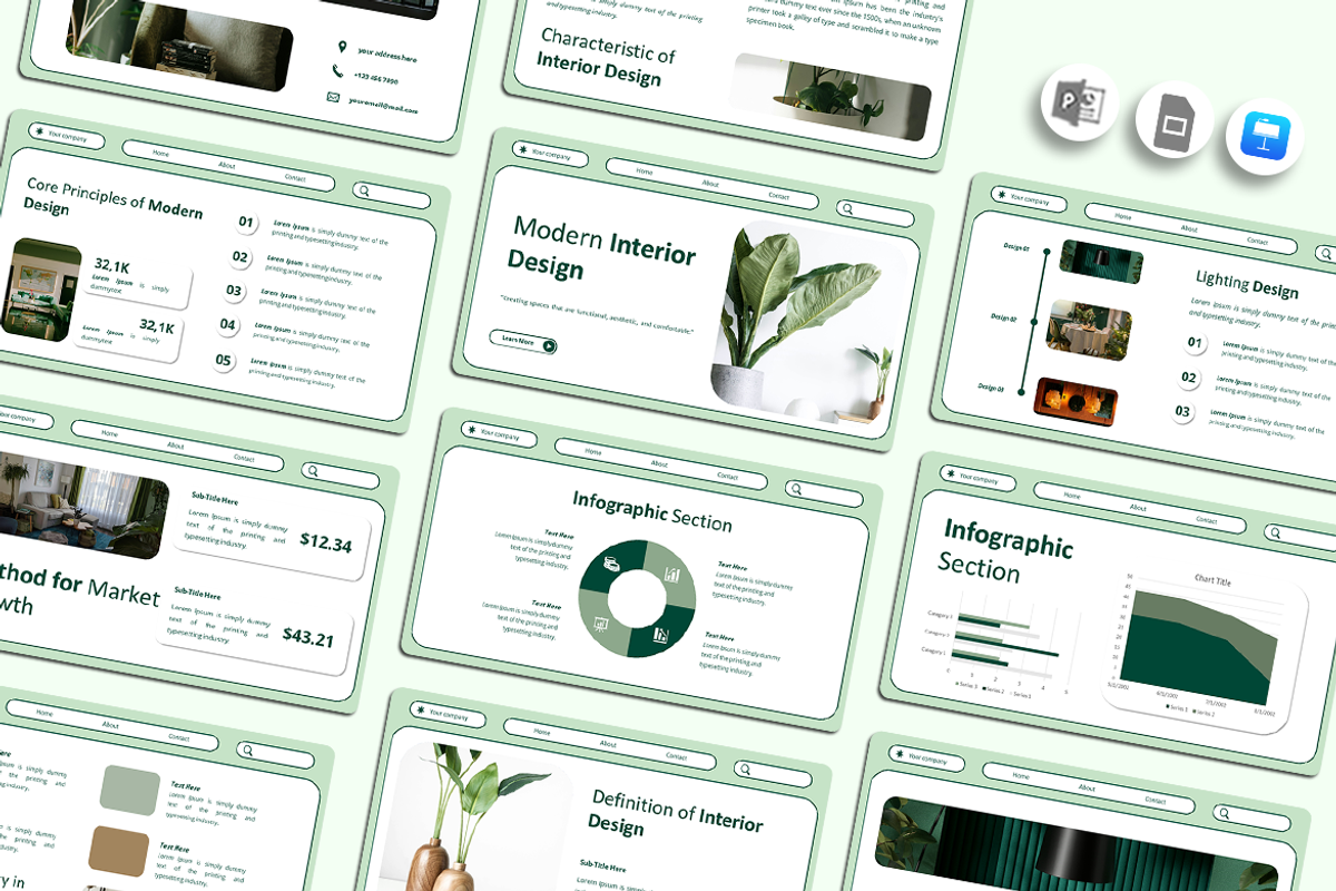 Modern Interior - Keynote Template, a Presentation Template by Iqsiart Studio (Photo 1 of 3)