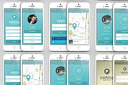 Flat Mobile App Kit | App Idea, an UI Kit Template by pixart_pm (Thumbnail 3 of 4)