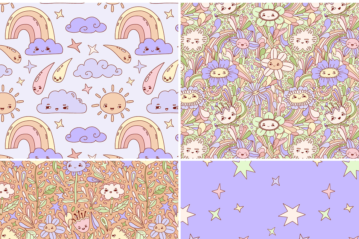 GROOVY NATURE illustrations patterns, an Object Illustration by Lena Nikolaeva (Photo 13 of 15)