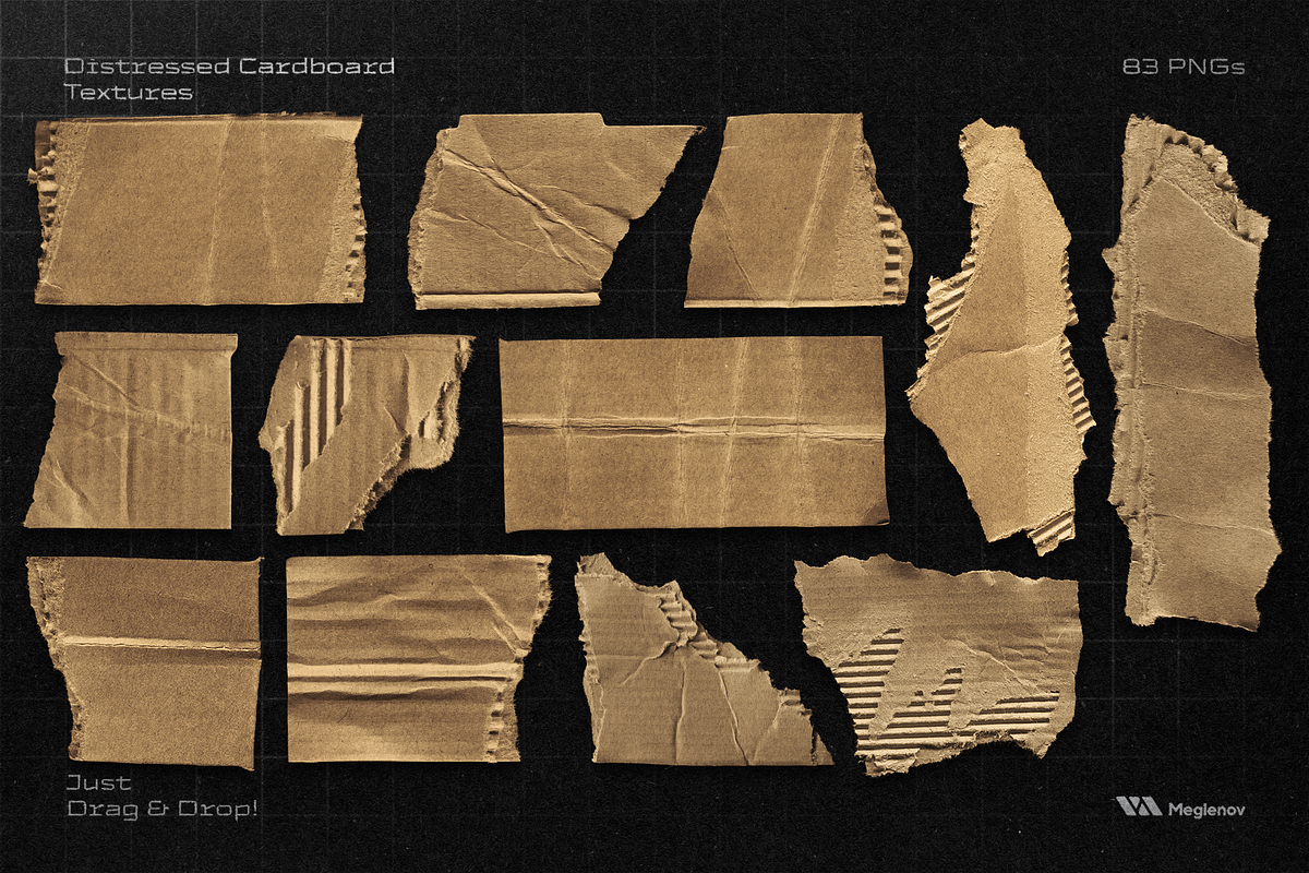 Distressed Cardboard Textures, a Texture Graphic by Meglenov (Photo 8 of 16)