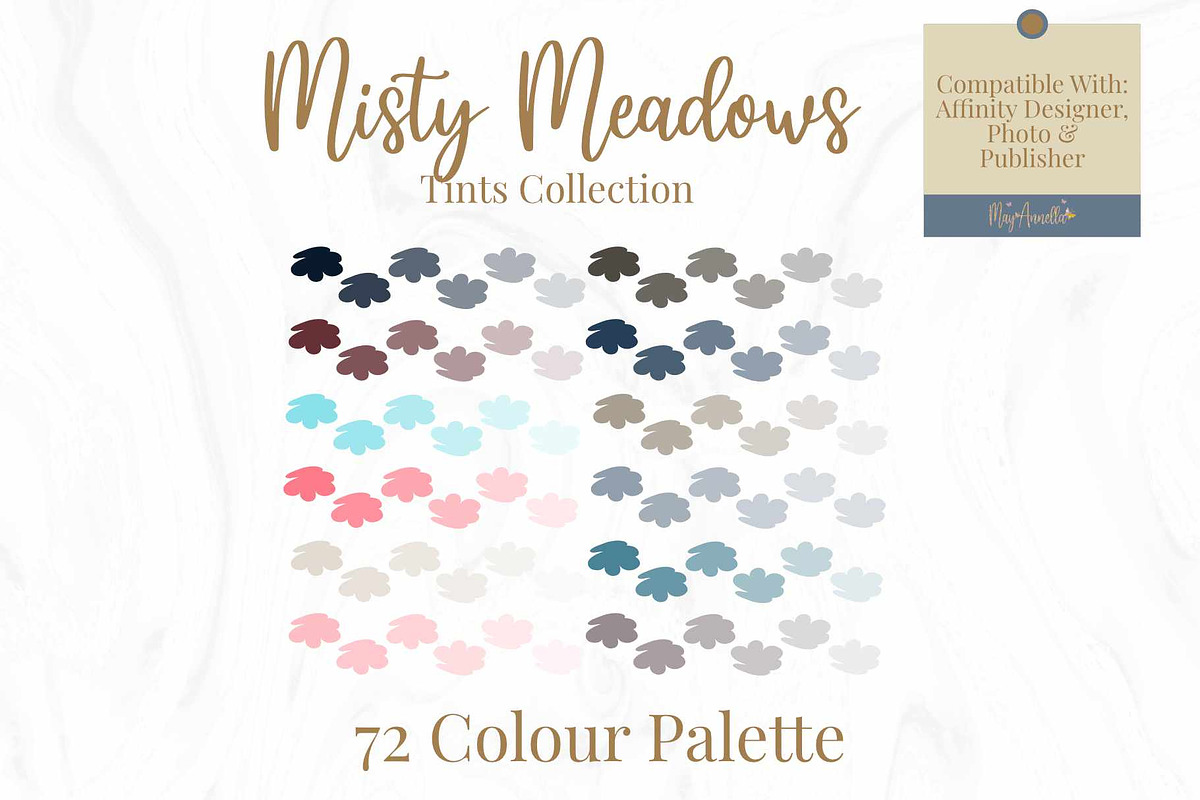 72 Colour Palette for Affinity Suite, a Palette Add-On by May Annella (Photo 1 of 8)
