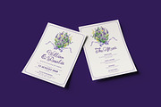 Lavender Bouquet Wedding Invitation, an Invitation Template by iDoodle Studio (Thumbnail 2 of 4)