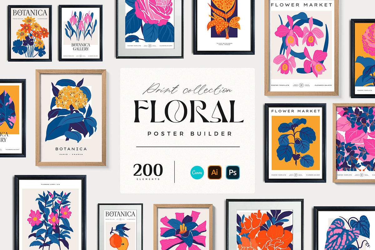 Floral - Poster Builder, a Texture Illustration by KetteCreate (Photo 1 of 17)