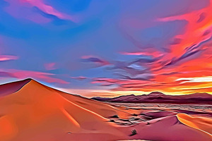 oil painting panorama of the desert, a Background Graphic by AAN Seamless Shop