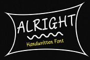 Alright Handwritten Font, a Handwritten Font by Ruddean2109 (Thumbnail 1 of 10)