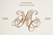 MA AM Wedding Monogram Logo, a Branding & Logo Template by LogoAV (Thumbnail 8 of 8)