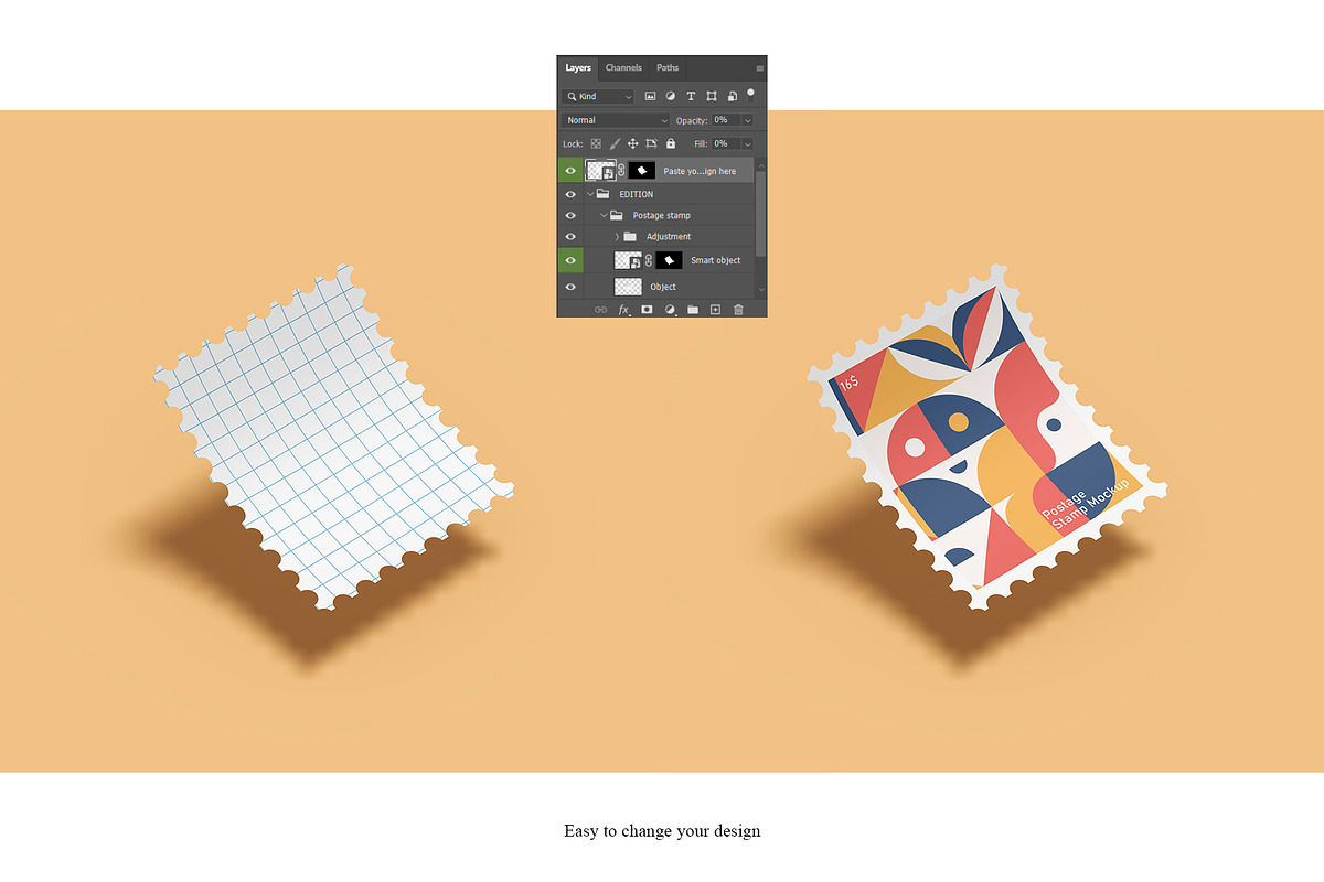 Postage Stamp Mockup, a Product Mockup by FathirMarz (Photo 7 of 10)