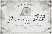 Paris 1920 Script & Sans, a Script Font by BlueRobinDesignShop (Thumbnail 1 of 10)