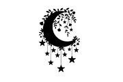 Moon Hanging Silhouette Bundle, an Illustration by Gaye Art (Thumbnail 4 of 31)