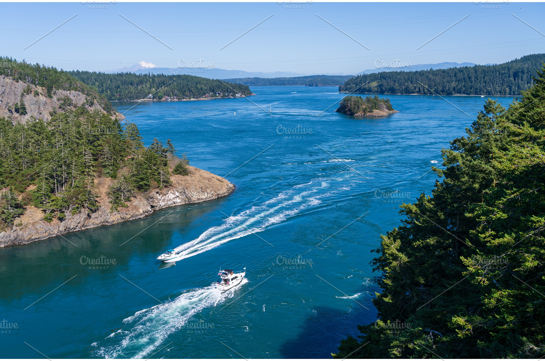 Turbulent water of Deception Pass in, a Nature Photo by Backyard Stock