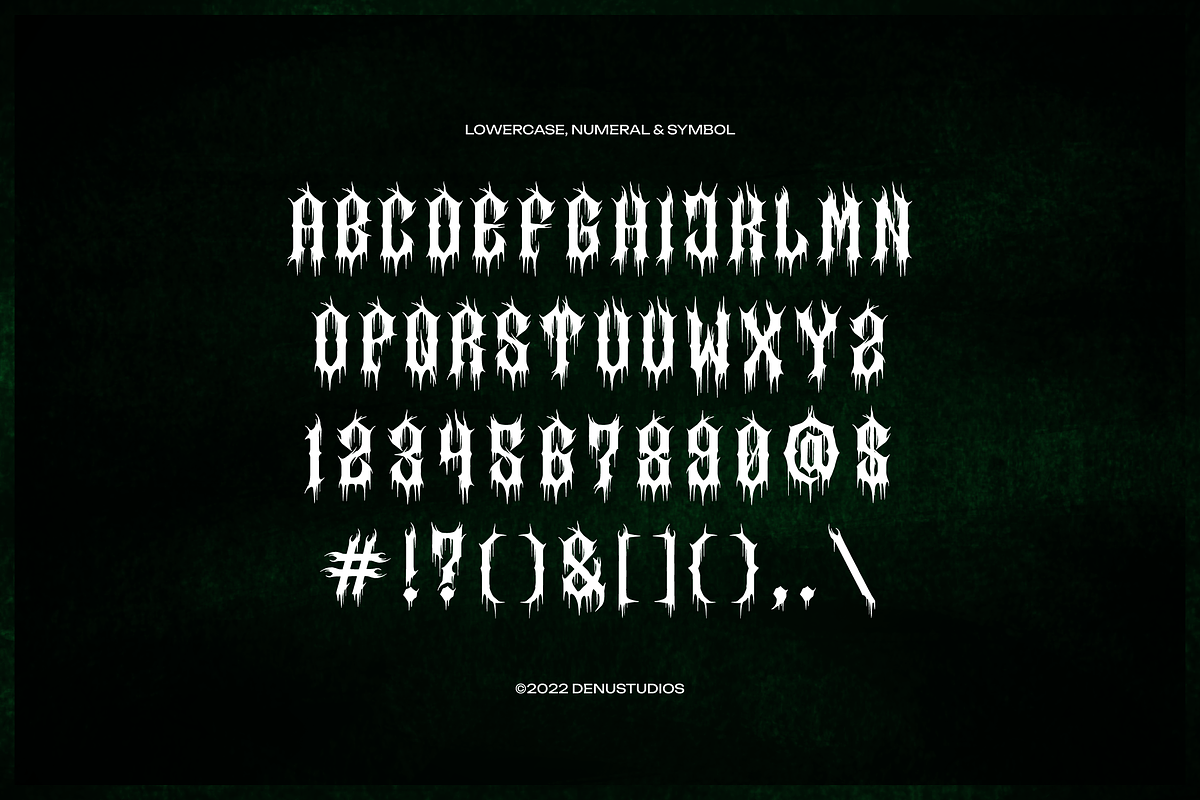 Erethyl | Black Metal Font, a Blackletter Font by Denustudios (Photo 11 of 12)
