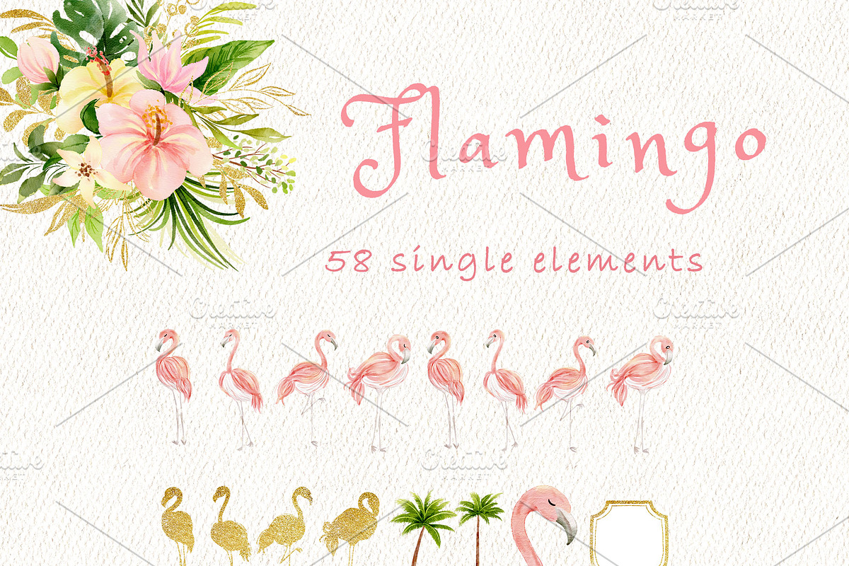 Pink Flamingo clipart, an Illustration by heyiamalice (Photo 6 of 13)