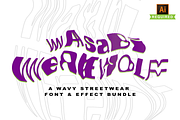 Streetwear Font Wavy Halftone Effect, a Sans Serif Font by Jeffry Macpherson Visuals (Thumbnail 1 of 9)